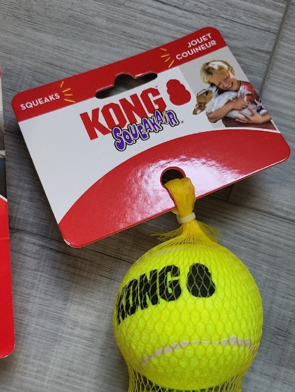 Bundle - KONG Yellow Tennis Balls (3) & Orange KONG Wrapz Fetch Toy